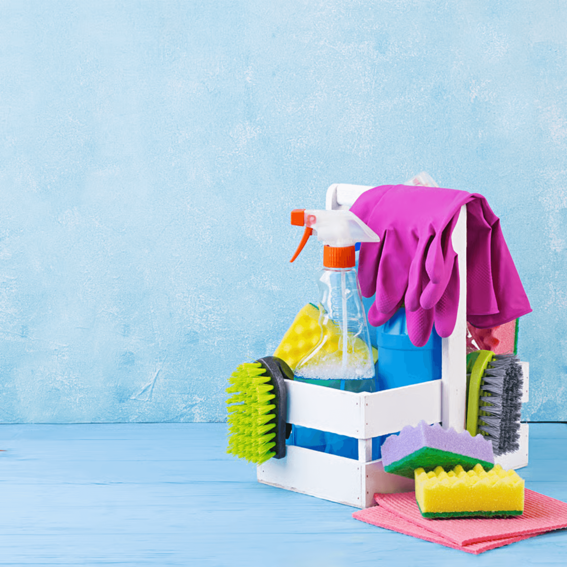 Professional-grade cleaning products and equipment used by Empire crews