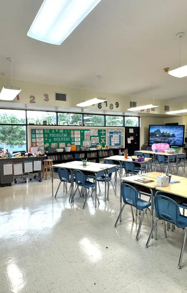 Clean classroom tile floor at a Florida school